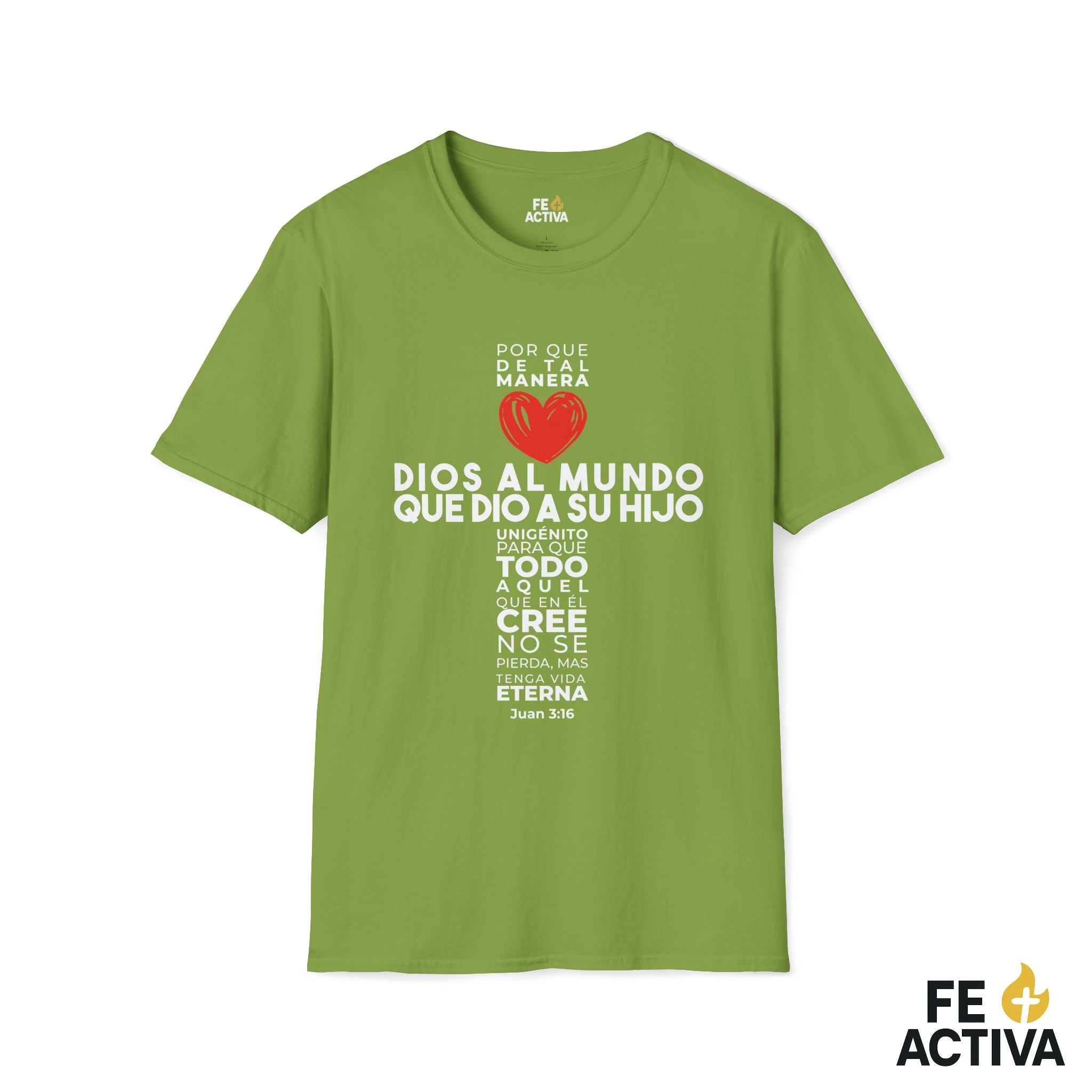 Juan 3:16 - Por que de tal manera amo Dios al Mundo - Diseño 1 | Camiseta Cristiana Unisex