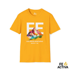 Fe que mueve Montañas - Mateo 17:20 | Camisetas Cristianas | Fe Activa