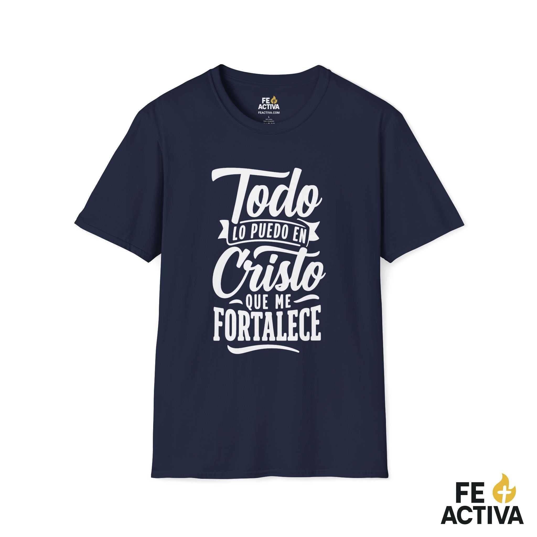 Todo lo Puedo en Cristo – Filipenses 4:13 | Camiseta Cristiana | Fe Activa