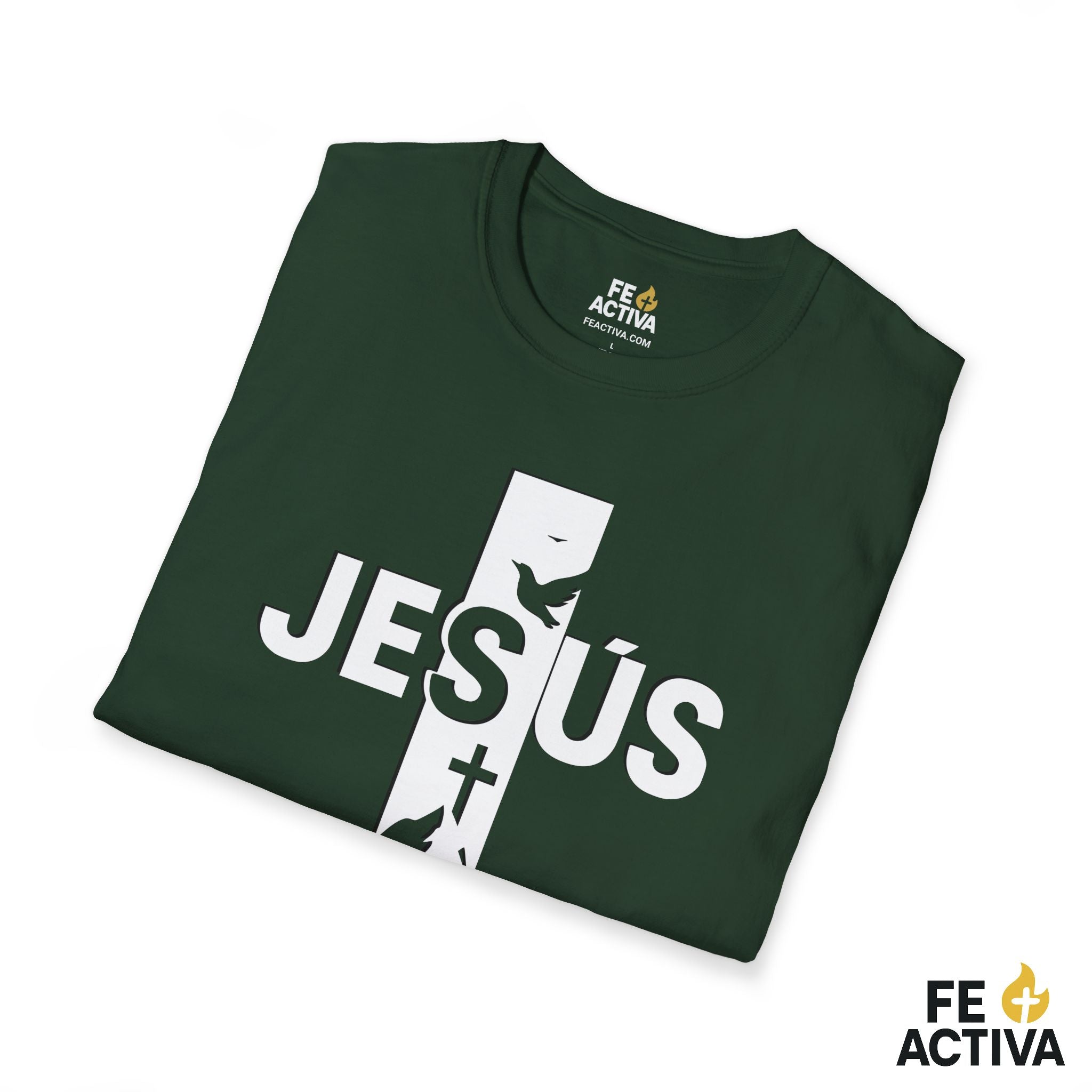 Jesus + Cruz: Camino, Verdad y Vida  | Camiseta Cristiana | Fe Activ:a