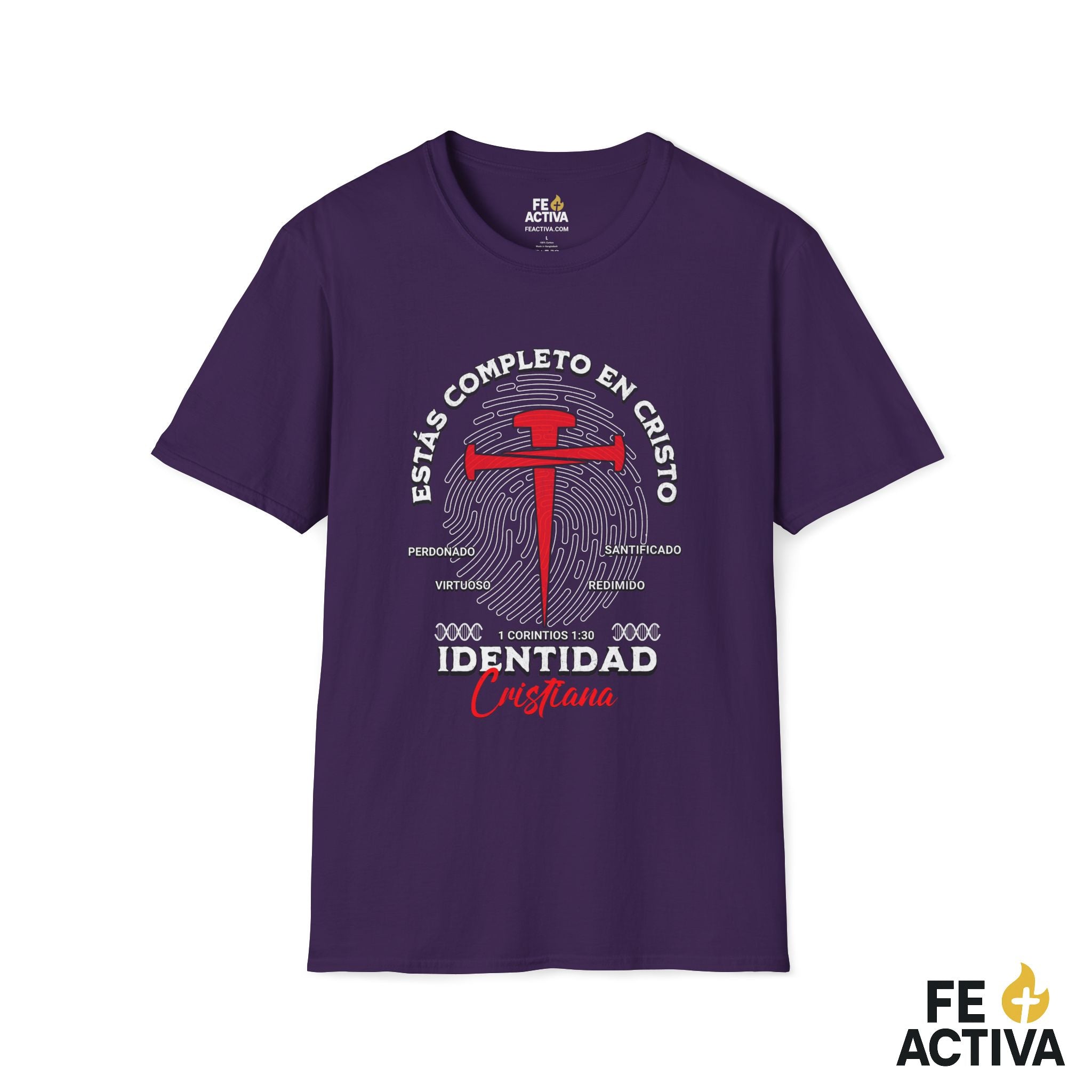 Identidad Cristiana – 1 Corintios 1:30 | Camiseta Cristiana | Fe Activa