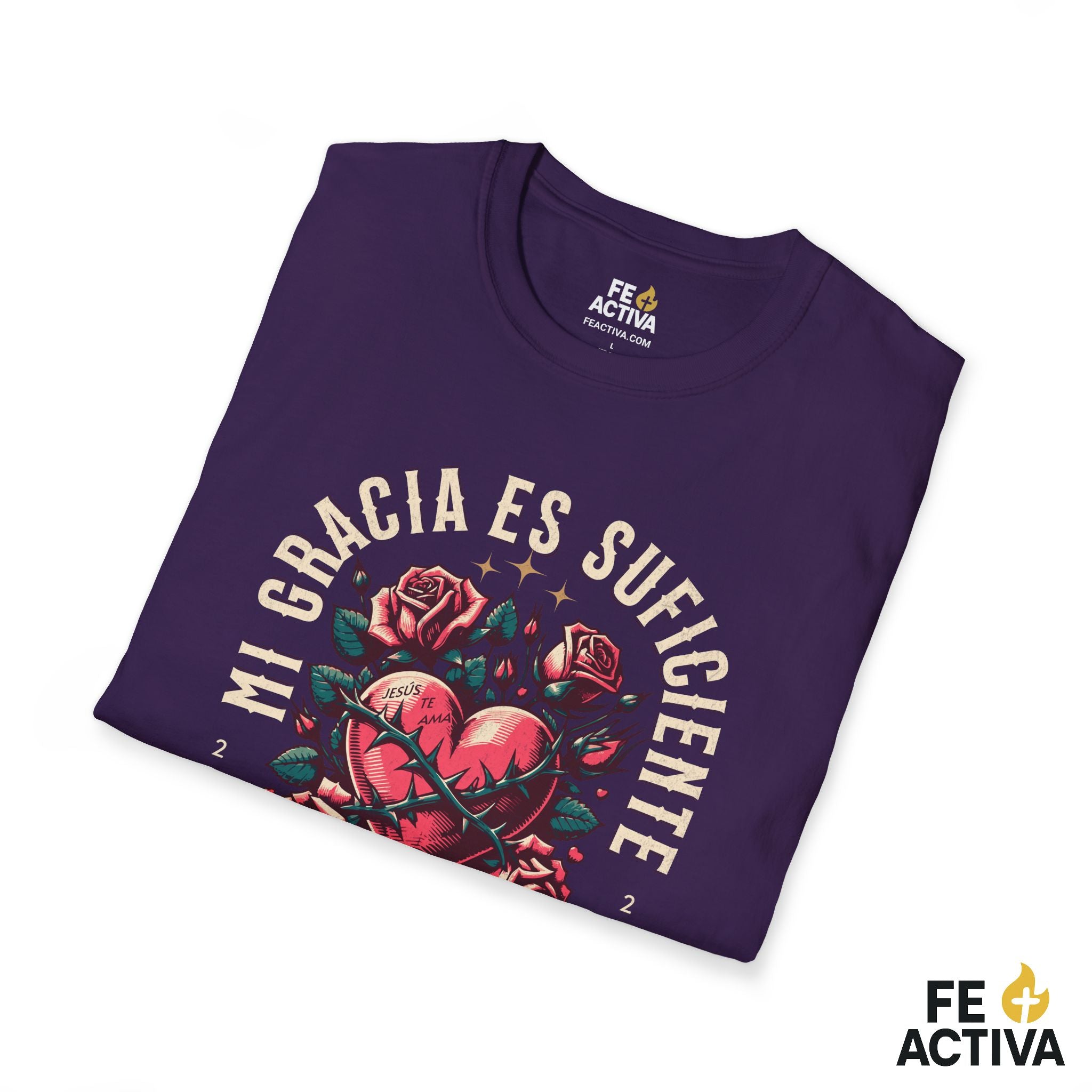Mi Gracia Es Suficiente – 2 Corintios 12:9 | Camiseta Cristiana | Fe Activa