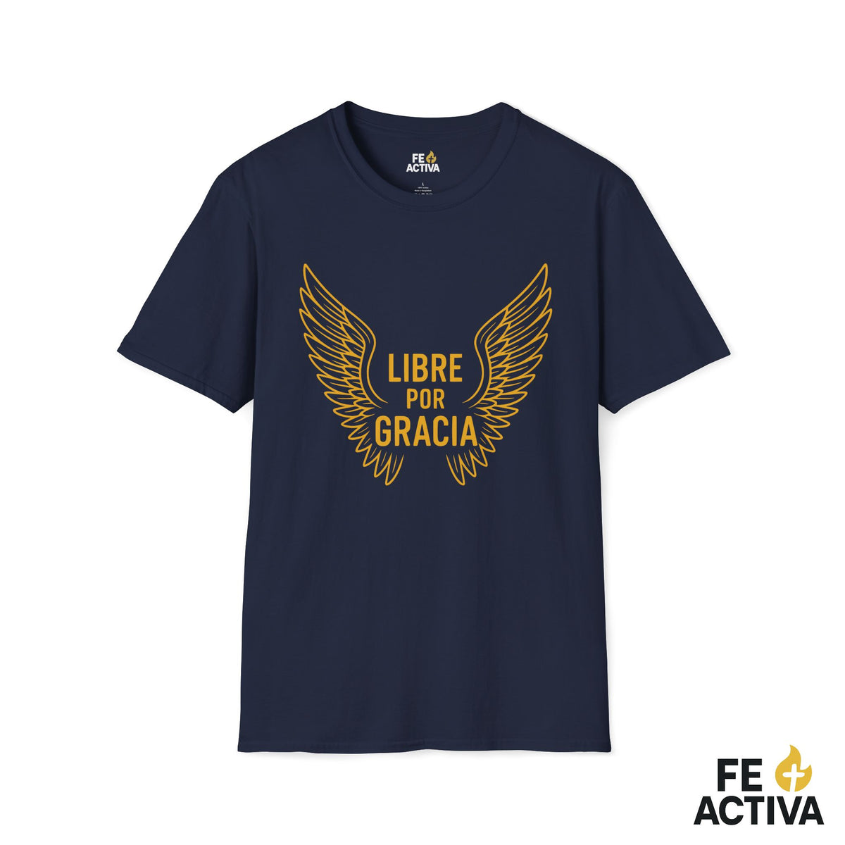 Libre por Gracia Efesios 2:8 | Camiseta Cristiana | Fe Activa