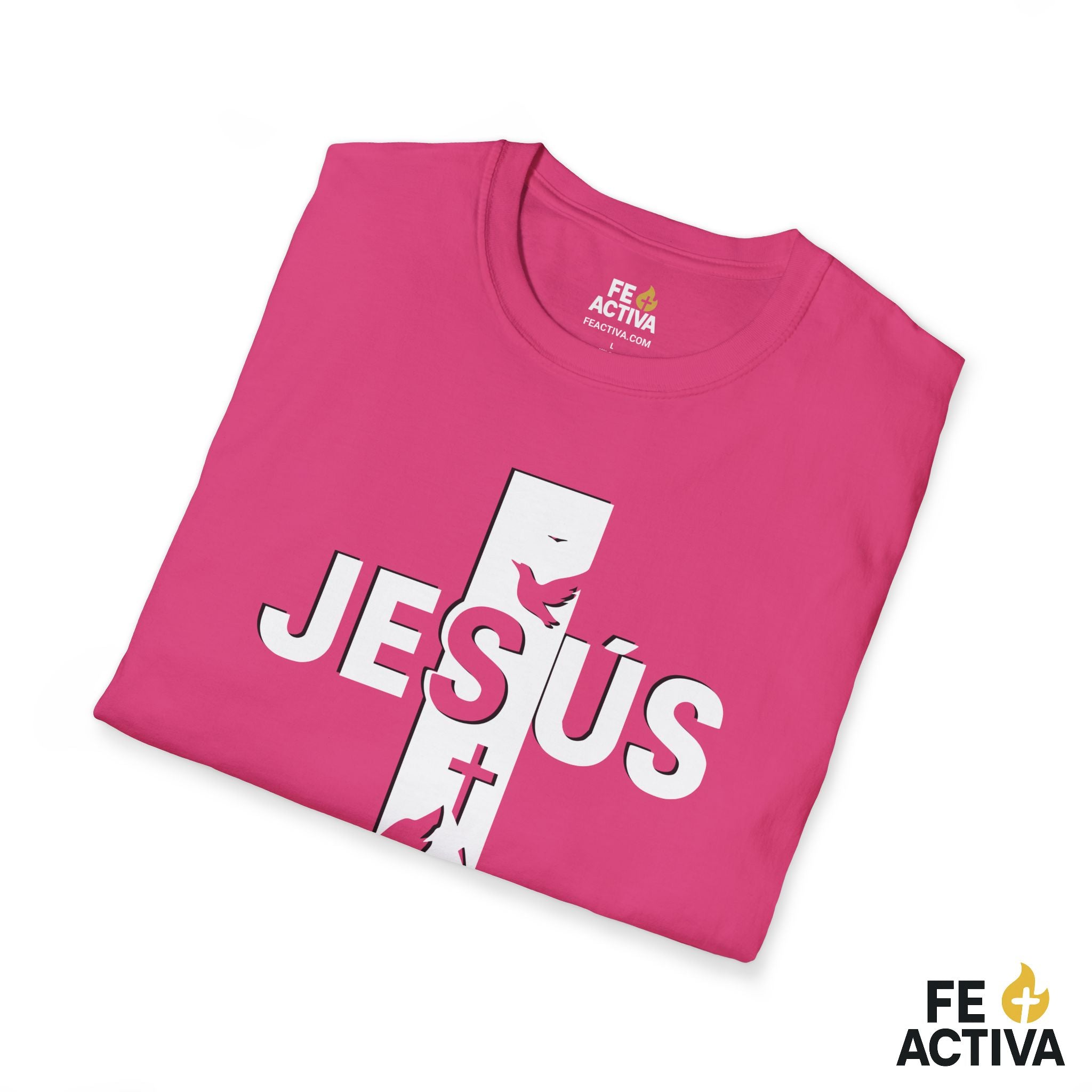 Jesus + Cruz: Camino, Verdad y Vida  | Camiseta Cristiana | Fe Activ:a