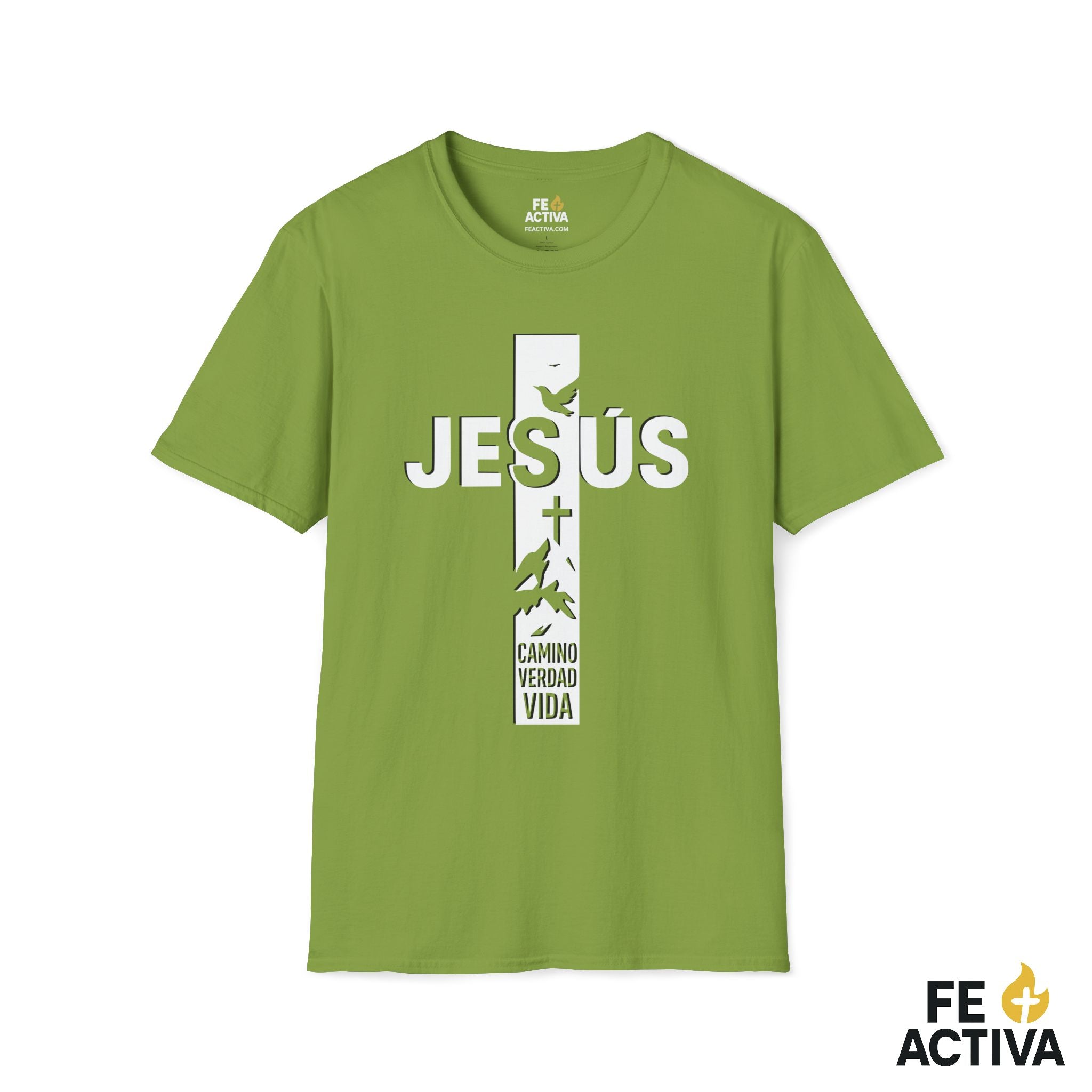 Jesus + Cruz: Camino, Verdad y Vida  | Camiseta Cristiana | Fe Activ:a