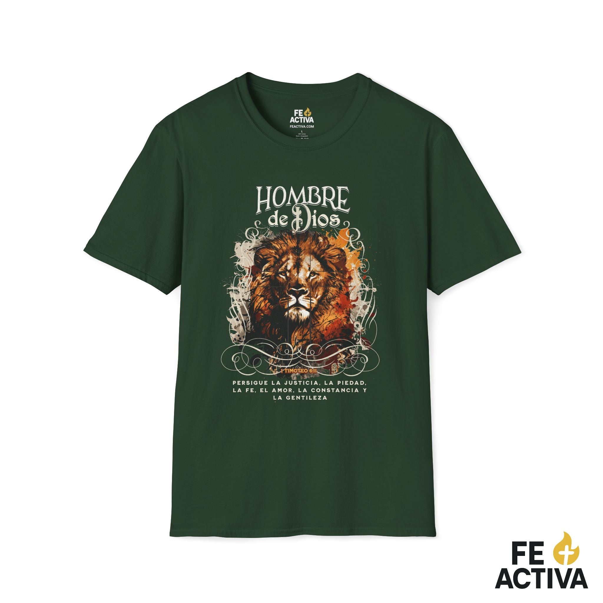 Hombre de Dios – 1 Timoteo 6:11 | Camiseta Cristiana | Fe Activa