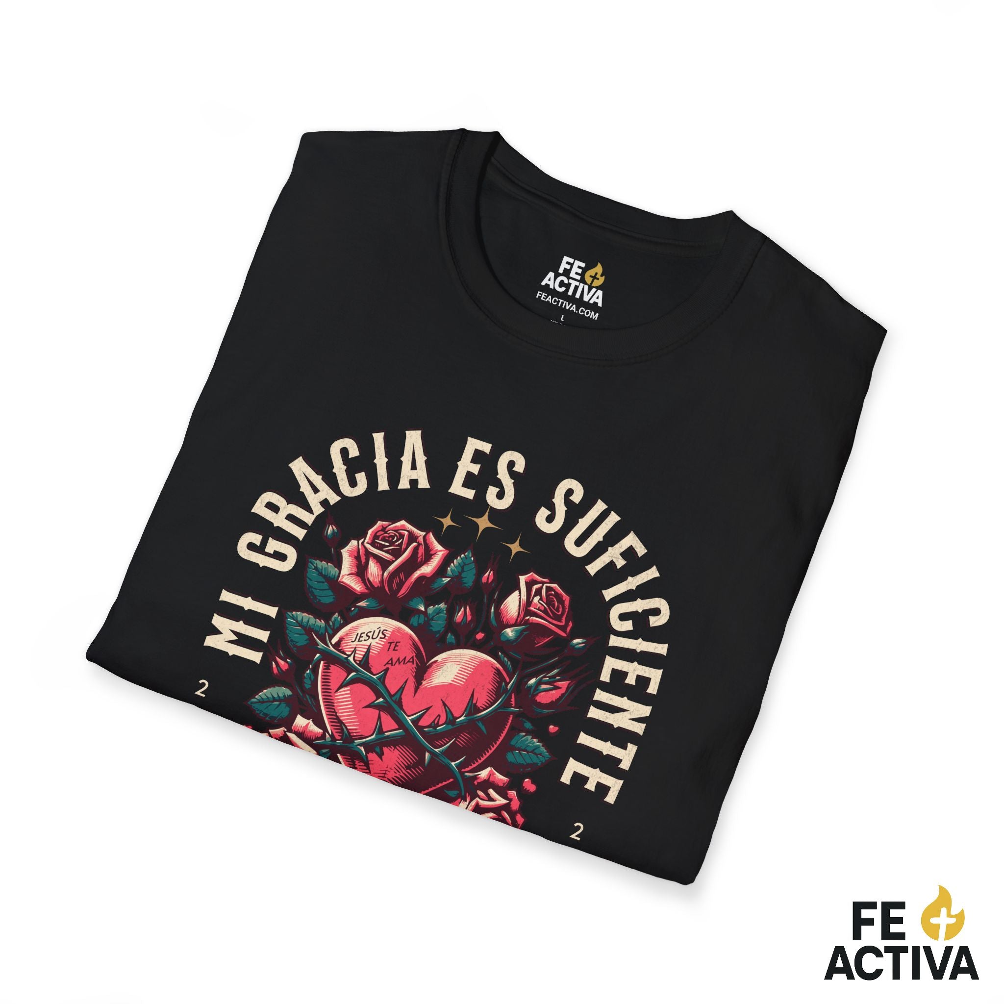 Mi Gracia Es Suficiente – 2 Corintios 12:9 | Camiseta Cristiana | Fe Activa