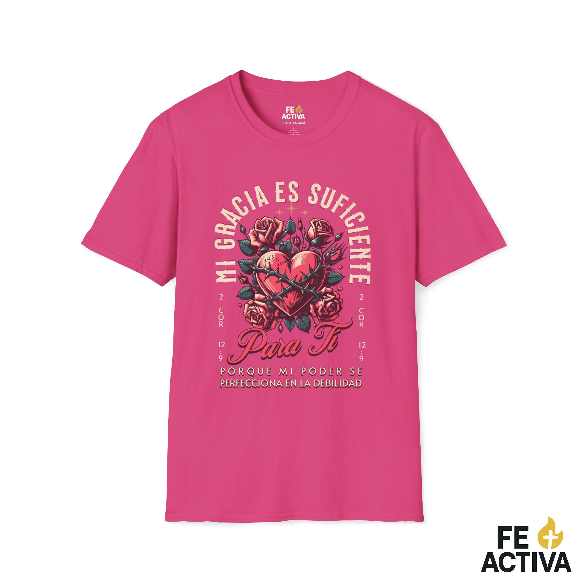 Mi Gracia Es Suficiente – 2 Corintios 12:9 | Camiseta Cristiana | Fe Activa