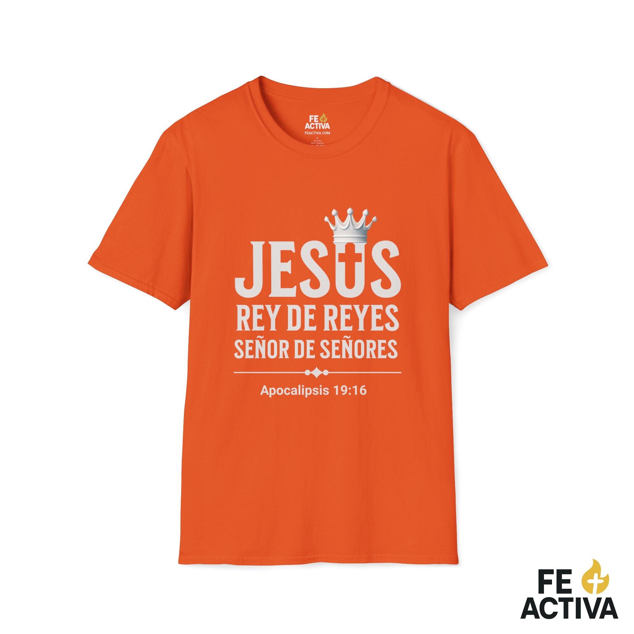 Jesus Rey de Reyes | Apocalipsis 19:16  | Camiseta Cristiana | Fe Activa