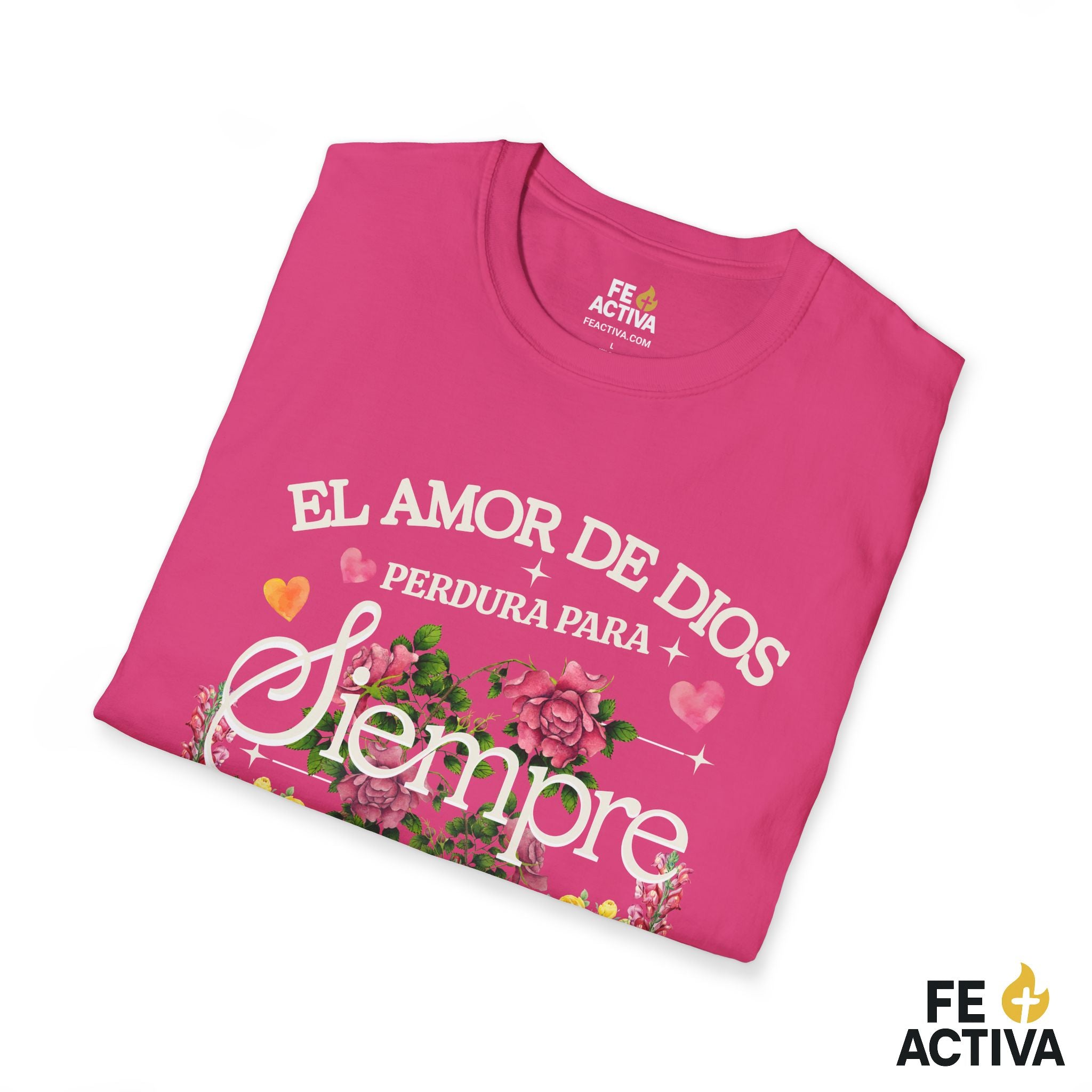 El Amor de Dios Perdura para Siempre – Salmo 136:1 | Camiseta Cristiana | Fe Activa