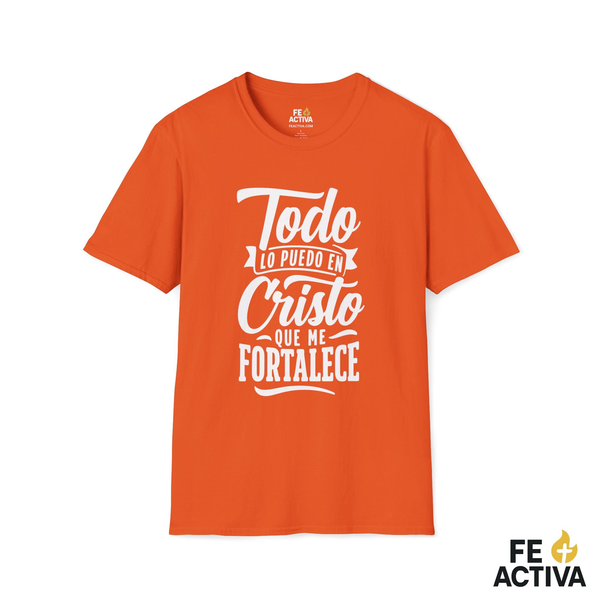 Todo lo Puedo en Cristo – Filipenses 4:13 | Camiseta Cristiana | Fe Activa