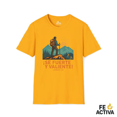 Se Fuerte y Valiente Josue 1:9 | Camiseta Cristiana | Fe Activa