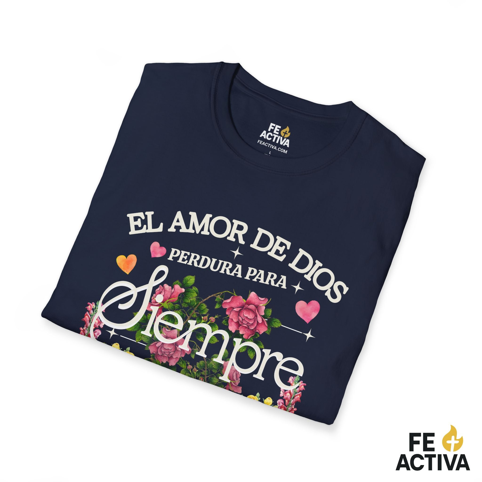 El Amor de Dios Perdura para Siempre – Salmo 136:1 | Camiseta Cristiana | Fe Activa