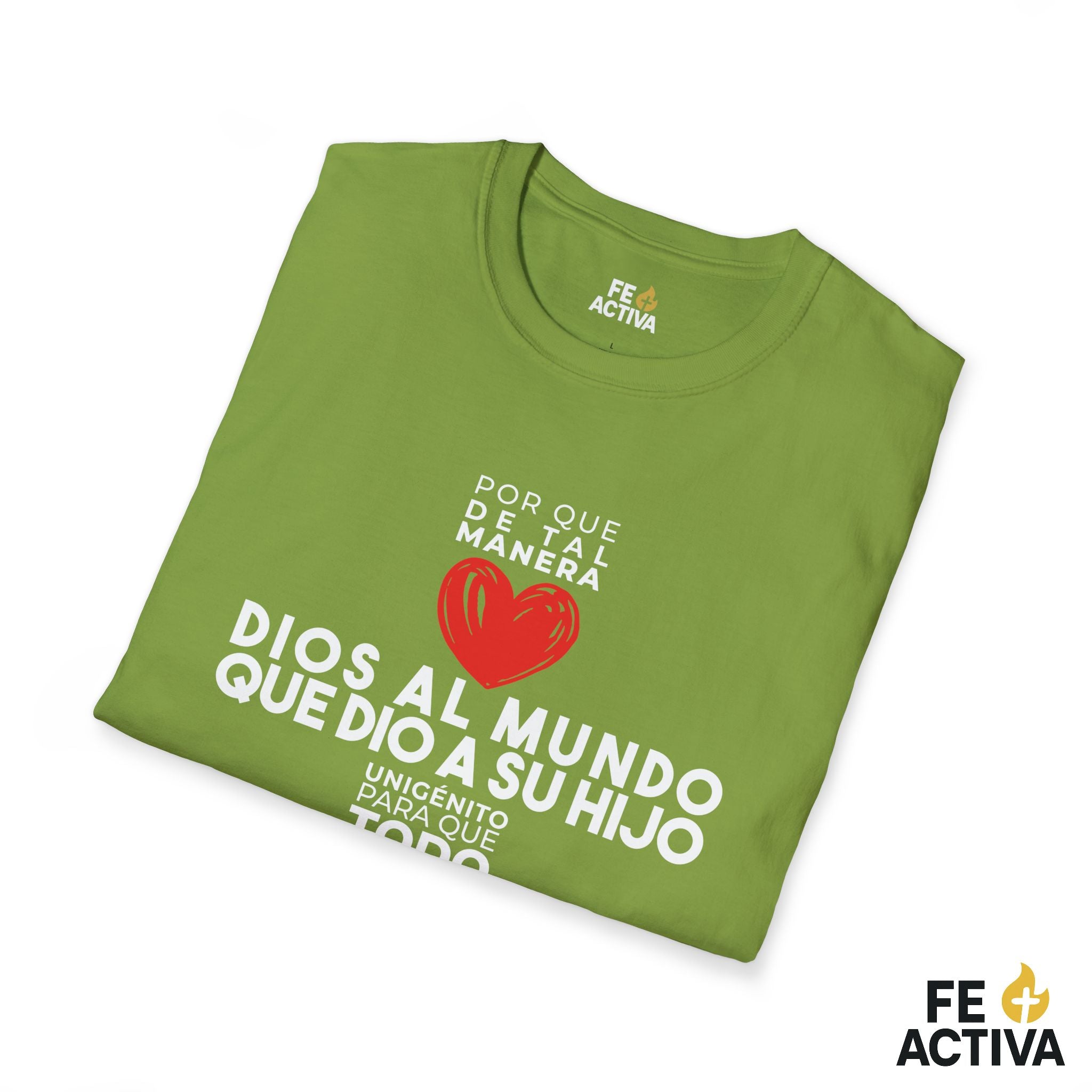 Juan 3:16 - Por que de tal manera amo Dios al Mundo - Diseño 1 | Camiseta Cristiana Unisex