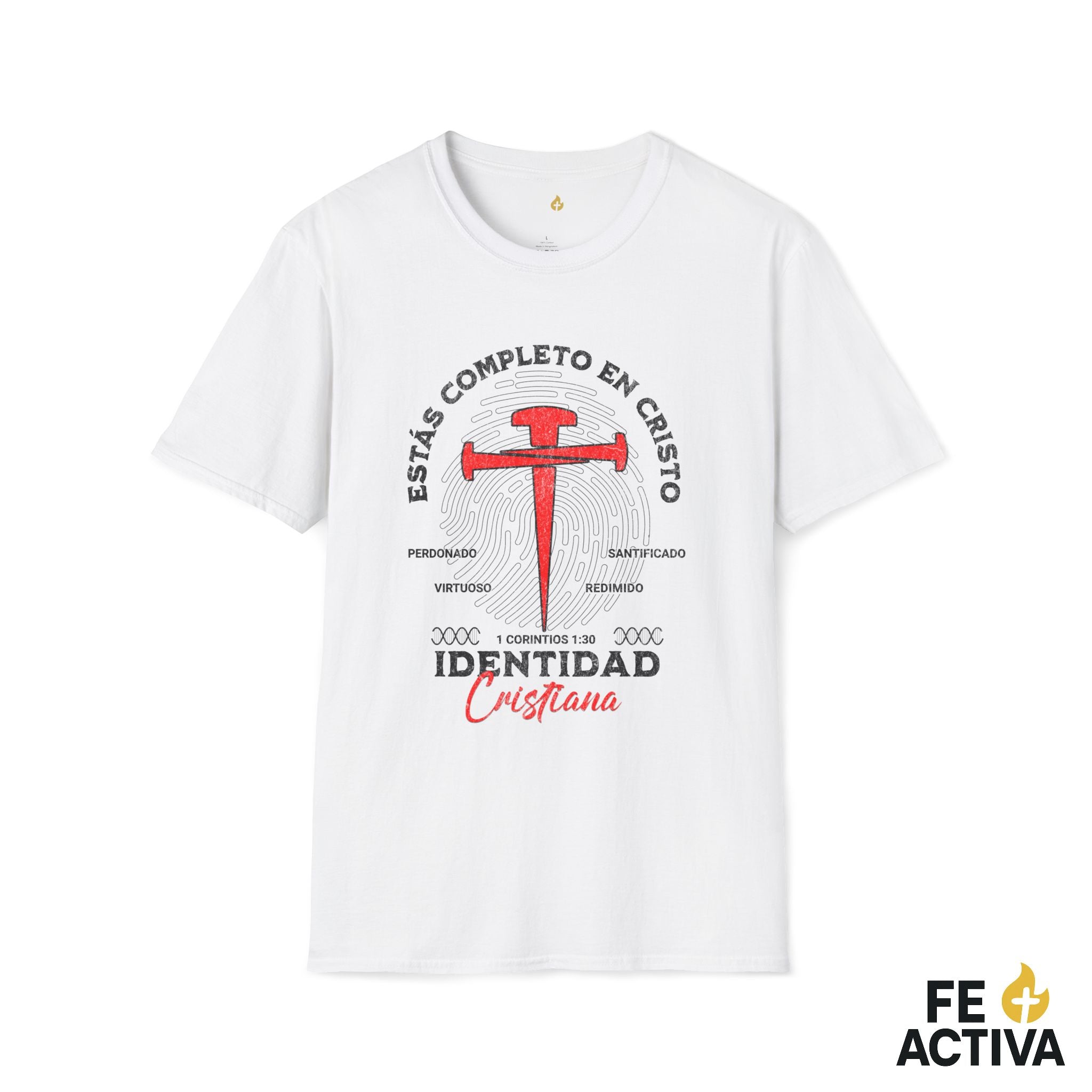 Identidad Cristiana – 1 Corintios 1:30 | Camiseta Cristiana | Fe Activa