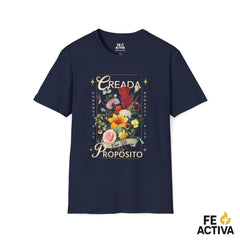 Creada con un Propósito – Romanos 8:28 | Camiseta Cristiana | Fe Activa