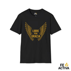 Libre por Gracia Efesios 2:8 | Camiseta Cristiana | Fe Activa