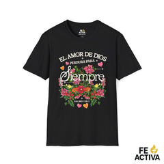 El Amor de Dios Perdura para Siempre – Salmo 136:1 | Camiseta Cristiana | Fe Activa