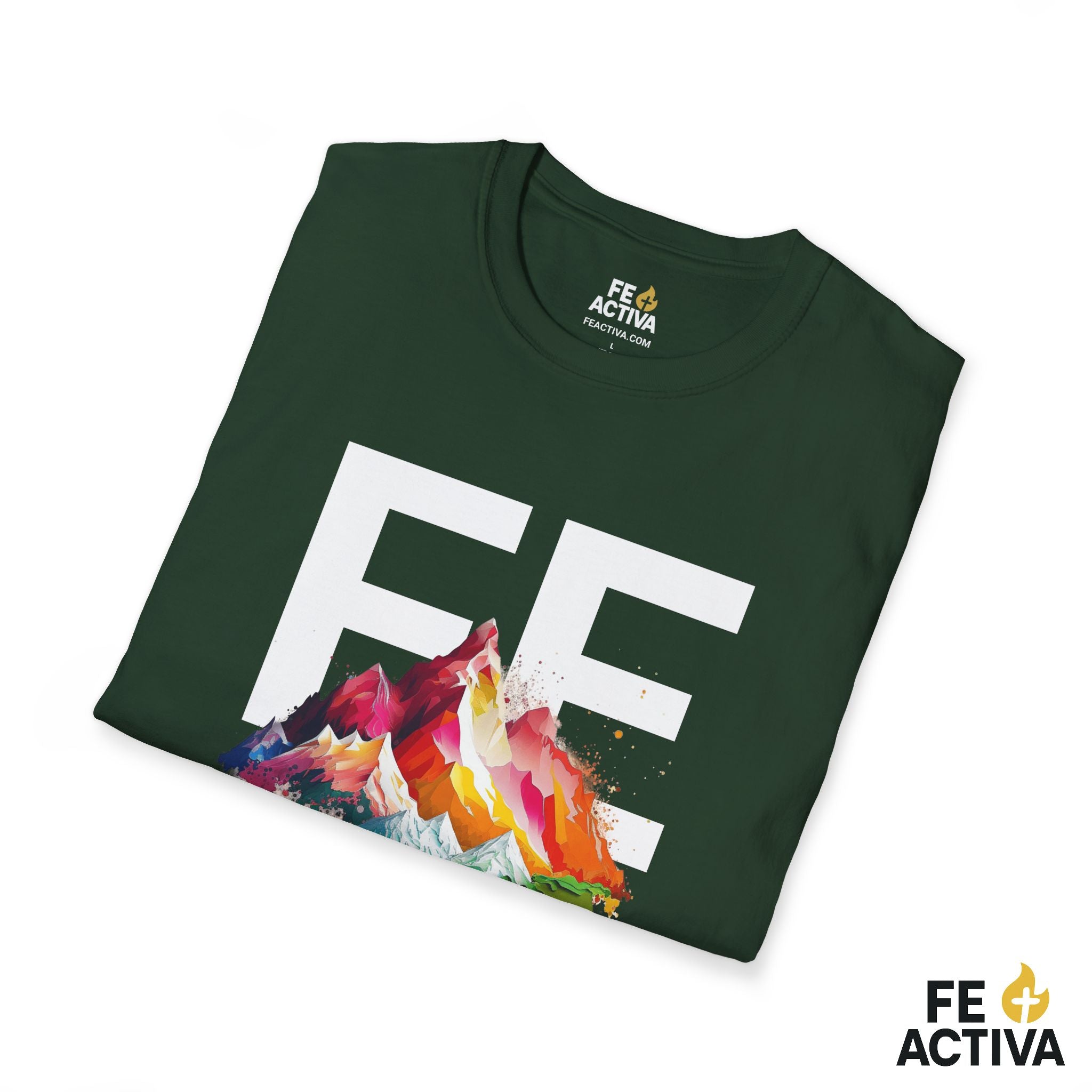 Fe que mueve Montañas - Mateo 17:20 | Camisetas Cristianas | Fe Activa