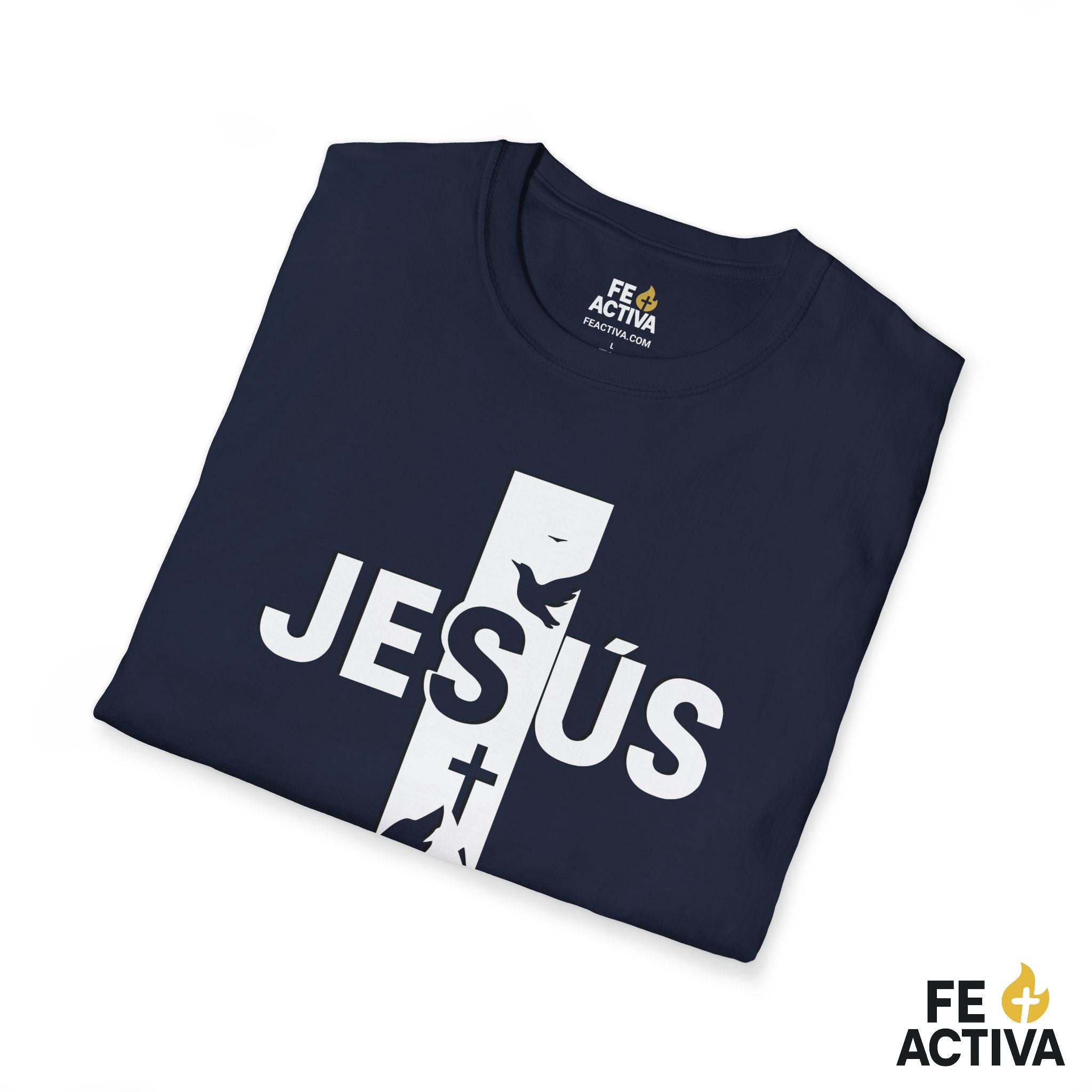 Jesus + Cruz: Camino, Verdad y Vida  | Camiseta Cristiana | Fe Activ:a