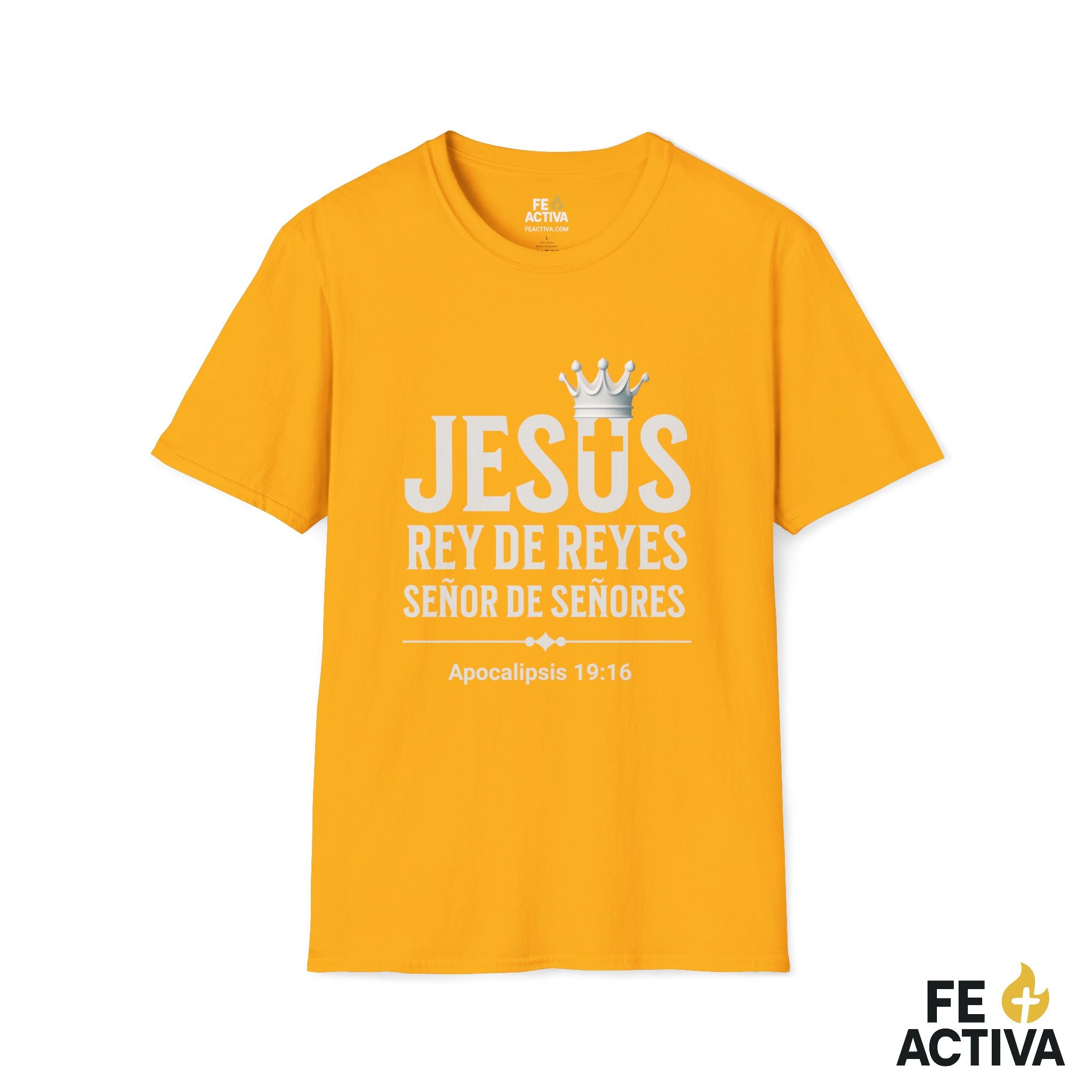 Jesus Rey de Reyes | Apocalipsis 19:16  | Camiseta Cristiana | Fe Activa