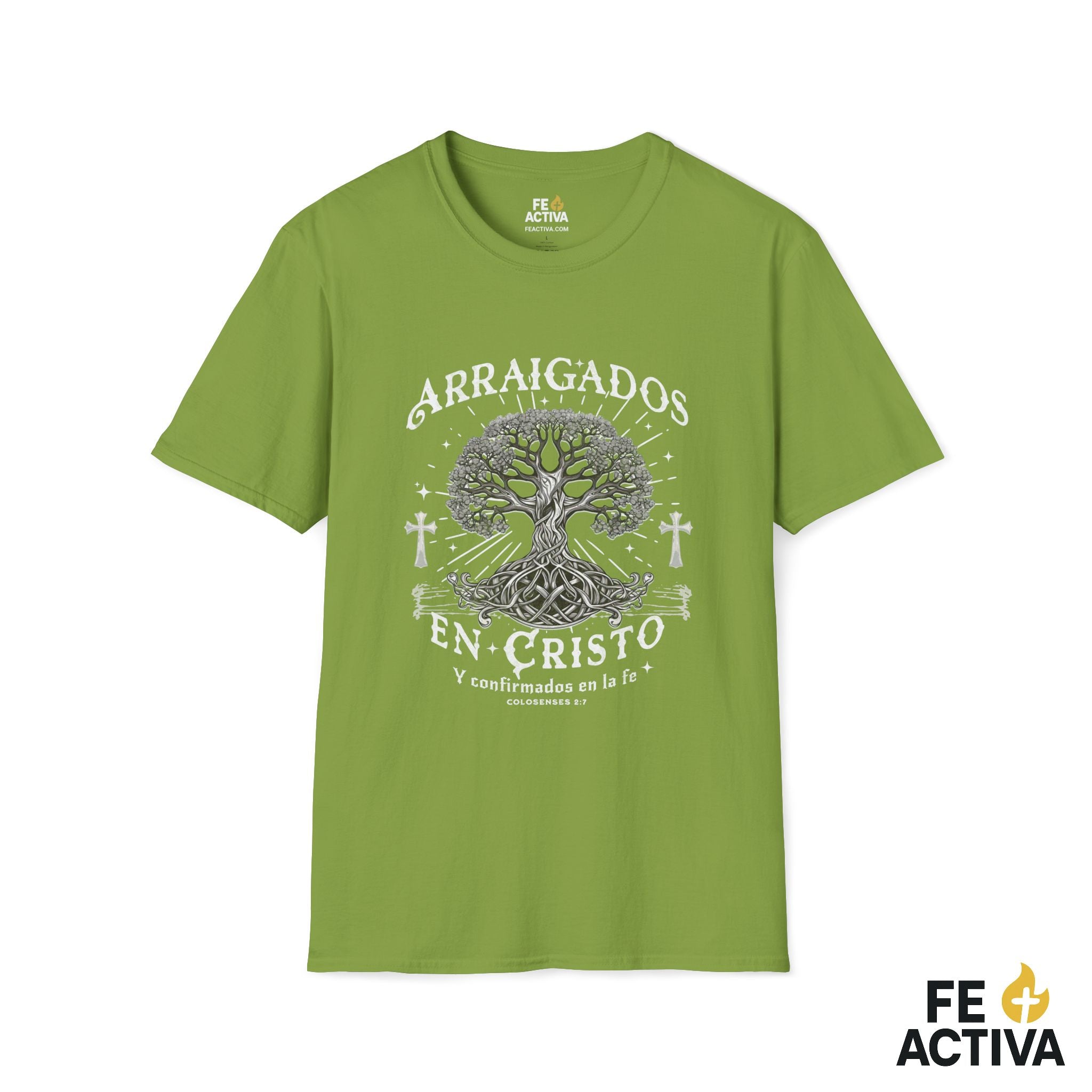 Arraigados en Cristo – Colosenses 2:7 | Camiseta Cristiana | Fe Activa